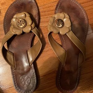 Used Tory Burch yellow sandals